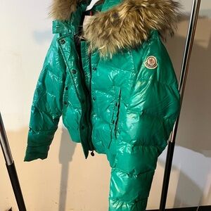 Moncler Emerald Green Quilted Jacket